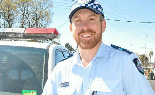 Senior Constable Cameron Graham is the new policeman at Leyburn. Photo: Emma Channon Senior Constable Cameron Graham is the new policeman at Leyburn. Photo: Emma Channon